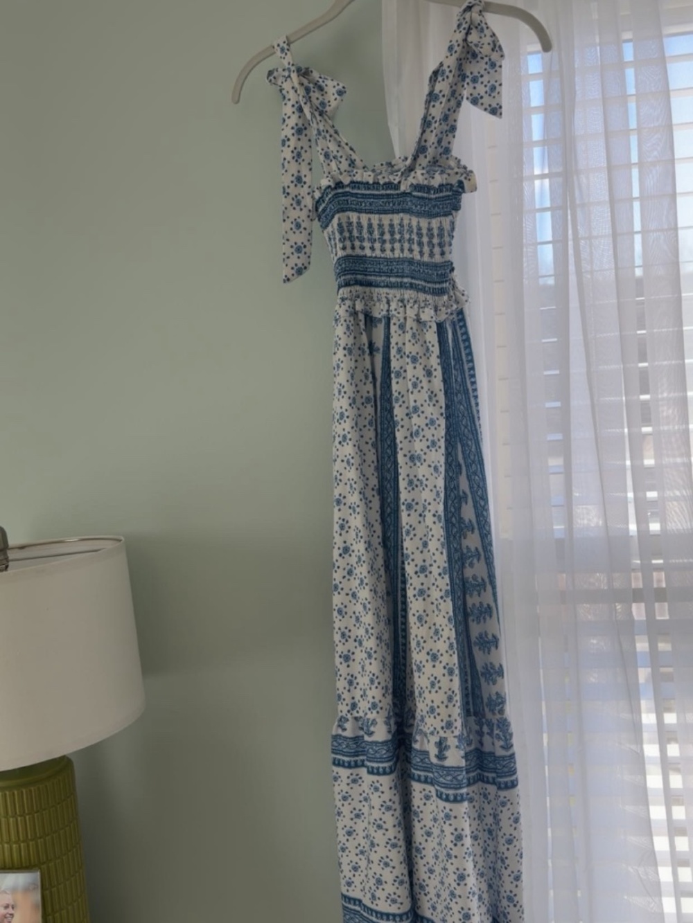 Blue and white Dress